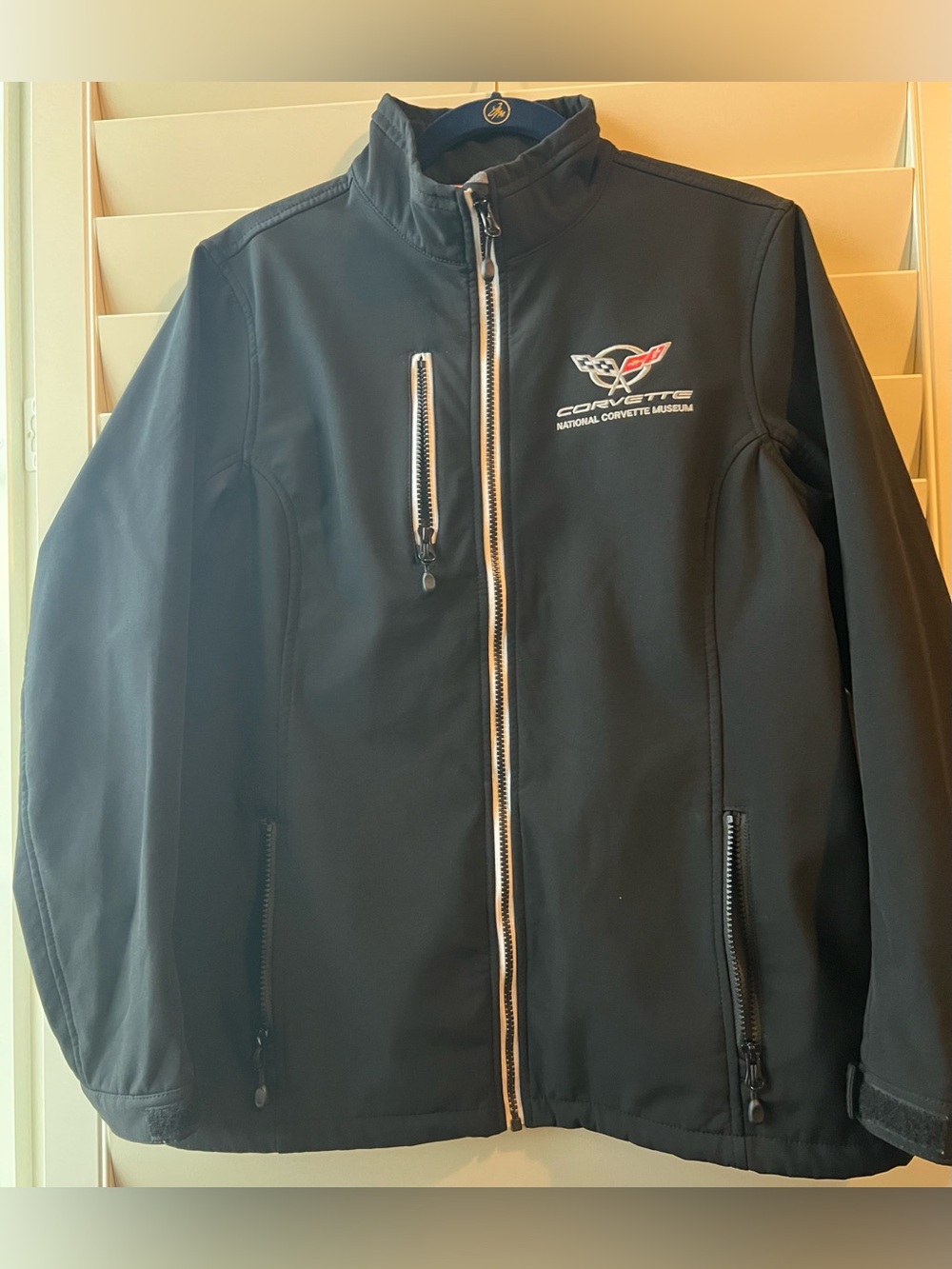 Clique Large National Corvette Museum Black Softshell Jacket with Logo